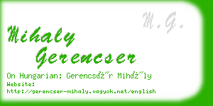 mihaly gerencser business card